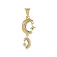 SI1 Champagne Diamond Silver Pendant