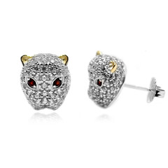 Mozambique Garnet Silver Earrings