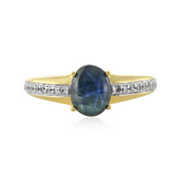 Blue Star Sapphire Silver Ring