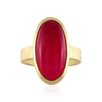 Raspberry Chalcedony Silver Ring