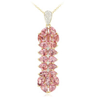 18K Unheated Padparadscha Sapphire Gold Necklace (AMAYANI)
