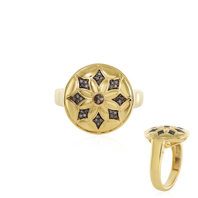 I3 Brown Diamond Silver Ring