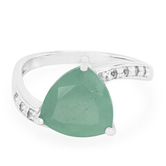 Green Chalcedony Silver Ring