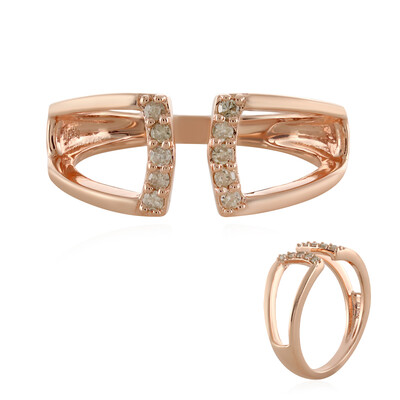 I4 (J) Diamond Silver Ring