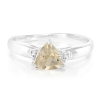 Champagne Quartz Silver Ring