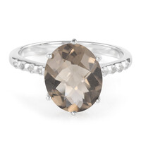 Smoky Quartz Silver Ring