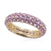 9K Unheated Ceylon Purple Sapphire Gold Ring