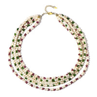 White Freshwater Pearl Silver Necklace (Riya)