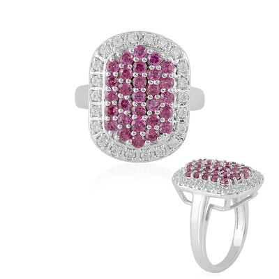 Rhodolite Silver Ring