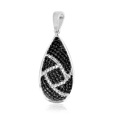Black Spinel Silver Pendant