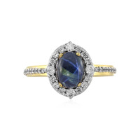 Blue Star Sapphire Silver Ring