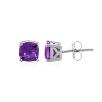 Siberian Amethyst Silver Earrings