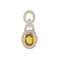 14K Yellow Ceylon Sapphire Gold Pendant (AMAYANI)