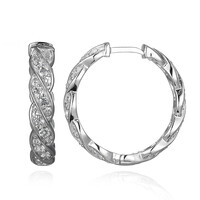 White Topaz Silver Earrings