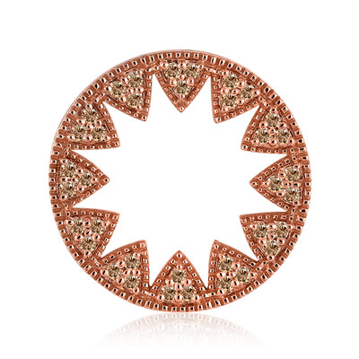 9K SI1 Argyle Rose De France Diamond Gold Pendant (Annette)