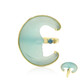 9K Blue Chalcedony Gold Ring (Glenn Lehrer)