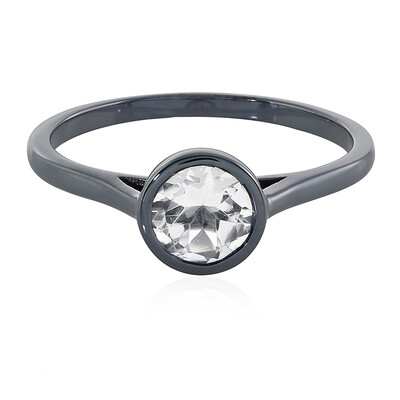 White Quartz Silver Ring