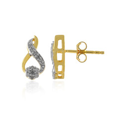 I4 (J) Diamond Silver Earrings