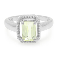 Canary Kunzite Silver Ring