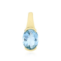 9K Santa Maria Aquamarine Gold Pendant