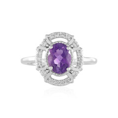 Zambian Amethyst Silver Ring
