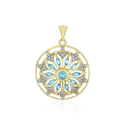 9K Sky Blue Topaz Gold Pendant (Adela Gold)