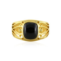 Black Spinel Silver Ring