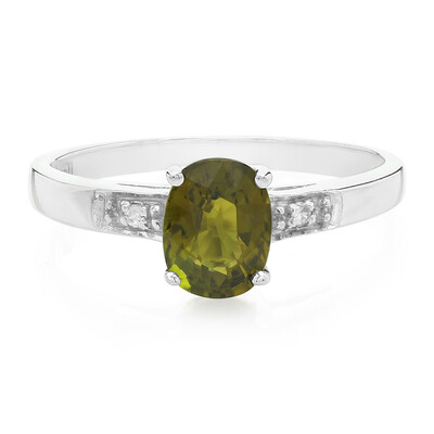 Cuprian Tourmaline Silver Ring