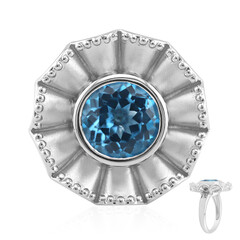 Swiss Blue Topaz Silver Ring (Remy Rotenier)