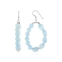 Aquamarine Silver Earrings