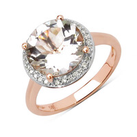 14K AAA Morganite Gold Ring