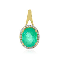 18K Ethiopian Emerald Gold Pendant (AMAYANI)