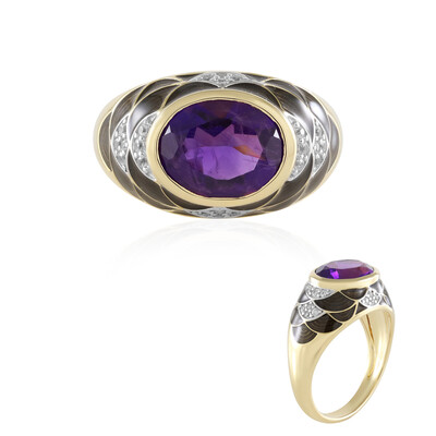 Amethyst Silver Ring (Adela Silber)