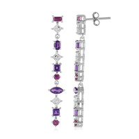 Zambian Amethyst Silver Earrings