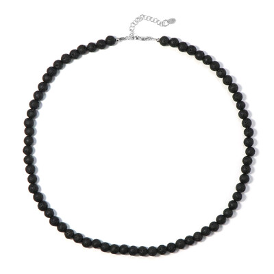 Lava Pearl Silver Necklace