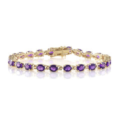 Zambian Amethyst Silver Bracelet