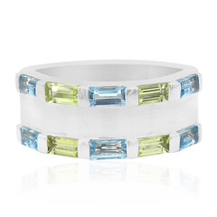 Swiss Blue Topaz Silver Ring