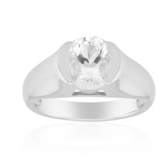 Herkimer Diamond Quartz Silver Ring (Pallanova)