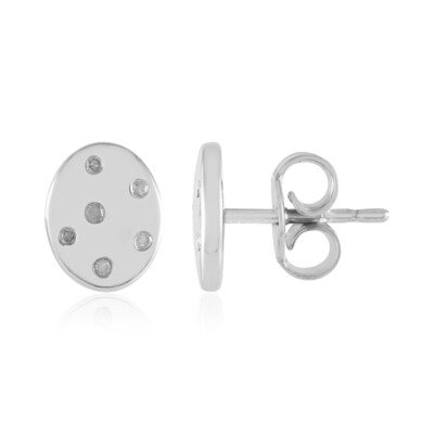 I2 (I) Diamond Silver Earrings