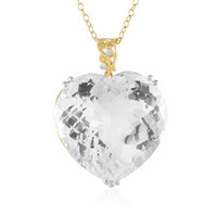 White Quartz Silver Necklace (Gems en Vogue)