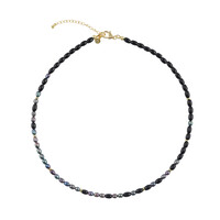 Black Tourmaline Silver Necklace