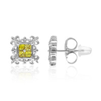Yellow Sapphire Silver Earrings (Dallas Prince Designs)