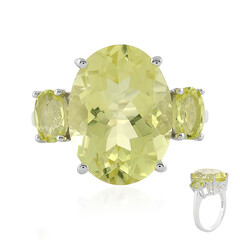 Lemon Quartz Silver Ring
