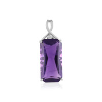 Siberian Amethyst Silver Pendant