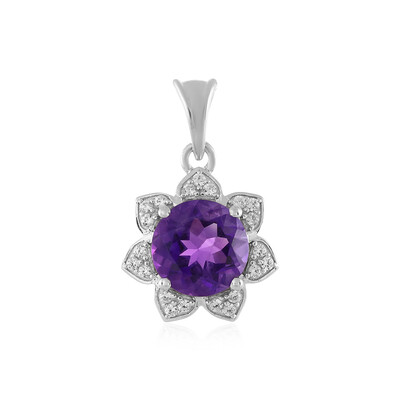 Zambian Amethyst Silver Pendant