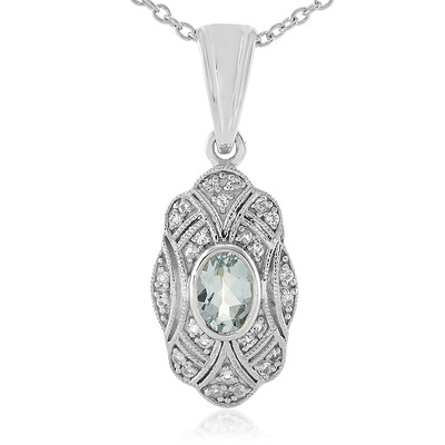 Aquamarine Silver Necklace