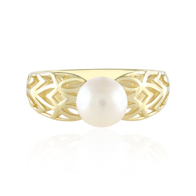 9K White Freshwater Pearl Gold Ring (Ornaments by de Melo)