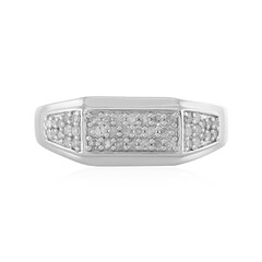 I2 (I) Diamond Silver Ring