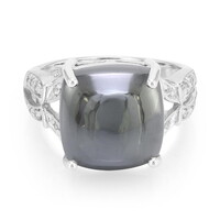 Black Hematite Silver Ring