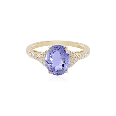 14K Unheated Tanzanite Gold Ring (AMAYANI)